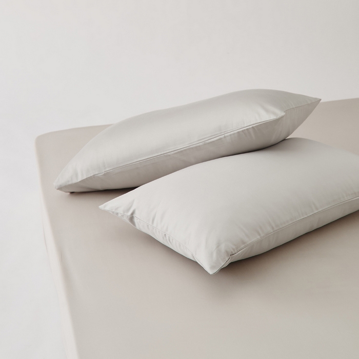 91家纺网 家纺一手货源 找家纺 有点武功 2025新款100S全棉贡缎长绒棉纯色单枕套家庭居家学生宿舍枕套轻奢简约纯棉枕套 山灰色