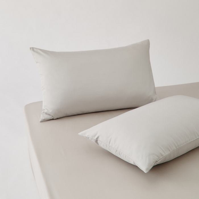 91家纺网 家纺一手货源 找家纺 有点武功 2025新款100S全棉贡缎长绒棉纯色单枕套家庭居家学生宿舍枕套轻奢简约纯棉枕套 山灰色