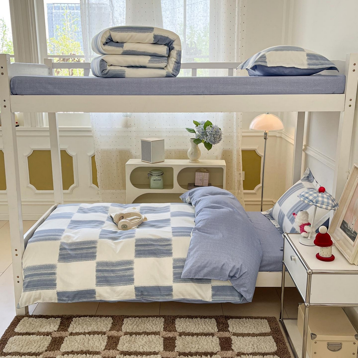 91家纺网 家纺一手货源 找家纺 涵宸家纺 2025新款学生图-全棉印花-甜系三件套四件套 D简西