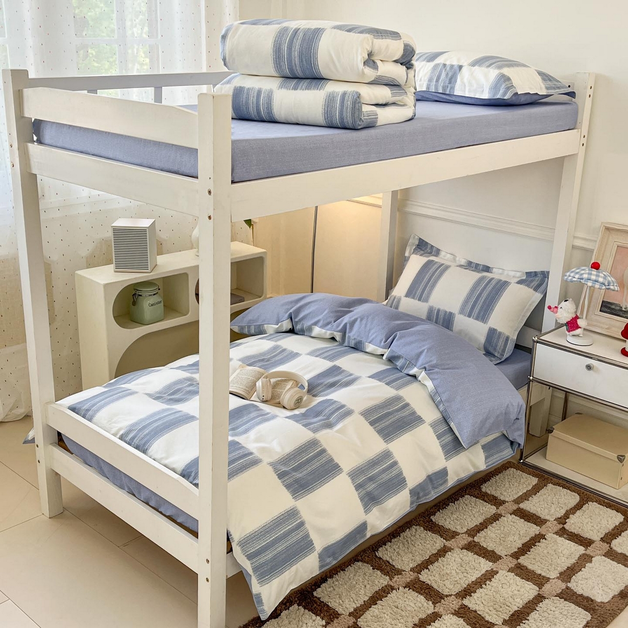 91家纺网 家纺一手货源 找家纺 涵宸家纺 2025新款学生图-全棉印花-甜系三件套四件套 D简西