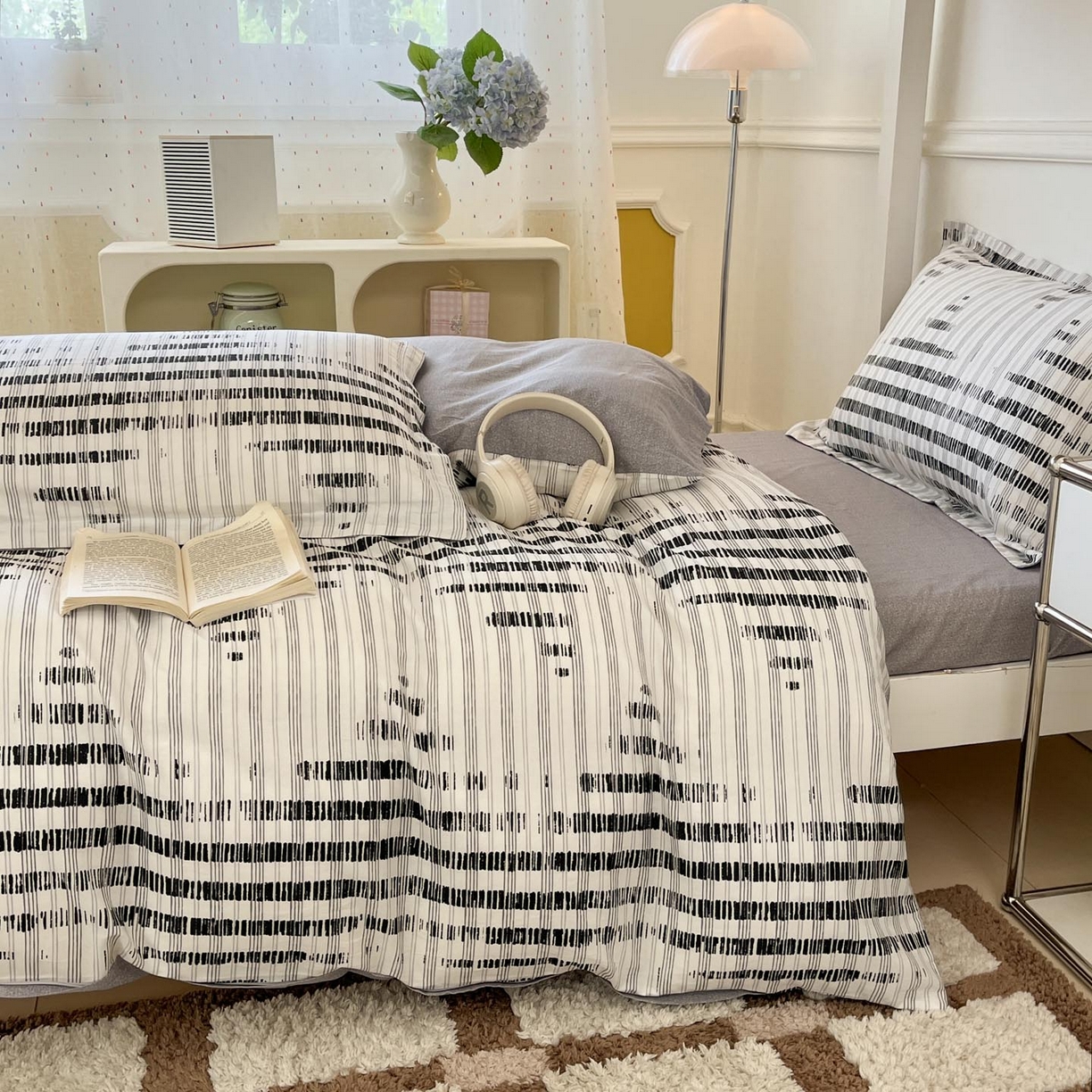 91家纺网 家纺一手货源 找家纺 涵宸家纺 2025新款学生图-全棉印花-甜系三件套四件套 D拉斐尔