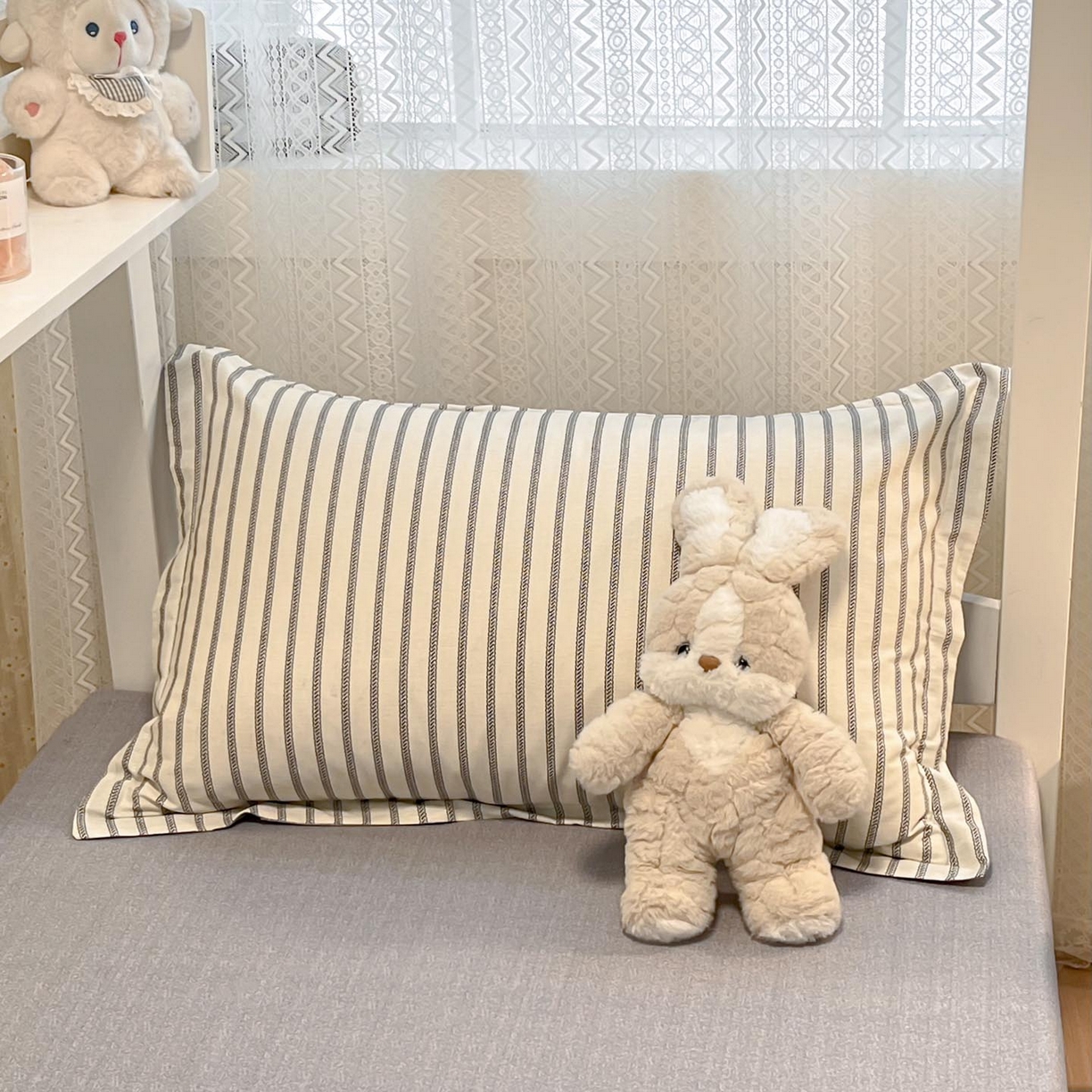 91家纺网 家纺一手货源 找家纺 涵宸家纺 2025新款学生图-全棉印花-甜系三件套四件套 D写书