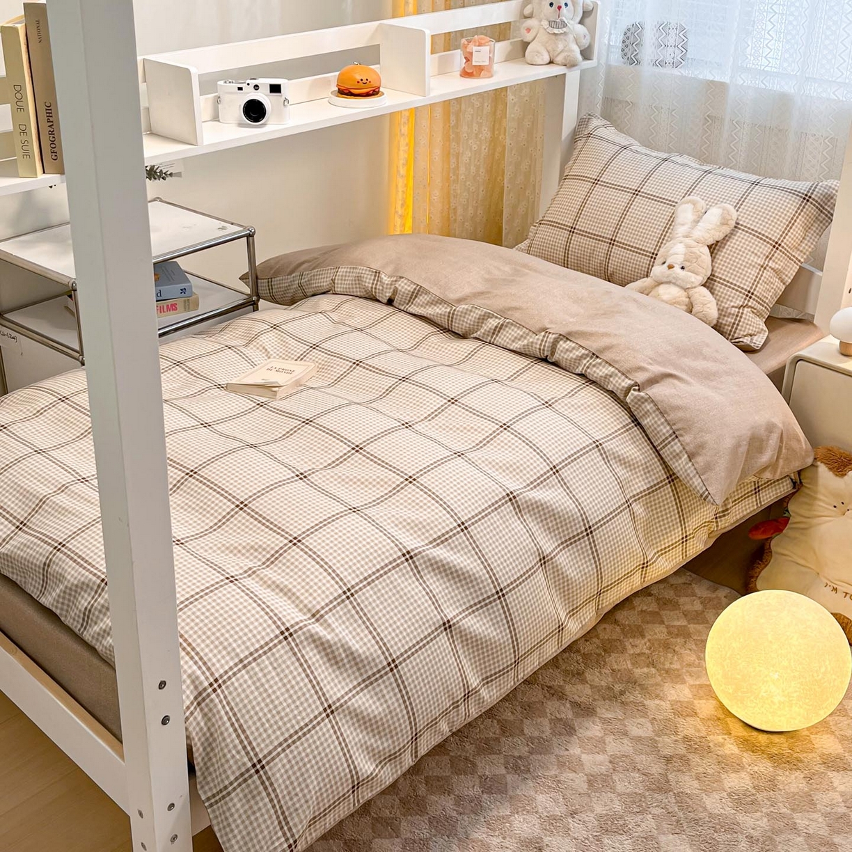 涵宸家纺 2025新款学生图-全棉印花-甜系三件套四件套 D雅致