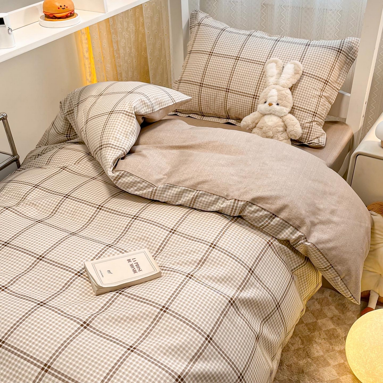 91家纺网 家纺一手货源 找家纺 涵宸家纺 2025新款学生图-全棉印花-甜系三件套四件套 D雅致