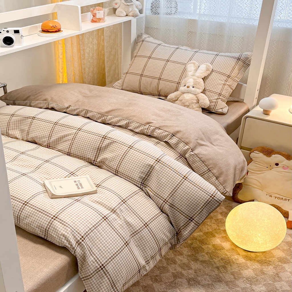 91家纺网 家纺一手货源 找家纺 涵宸家纺 2025新款学生图-全棉印花-甜系三件套四件套 D雅致