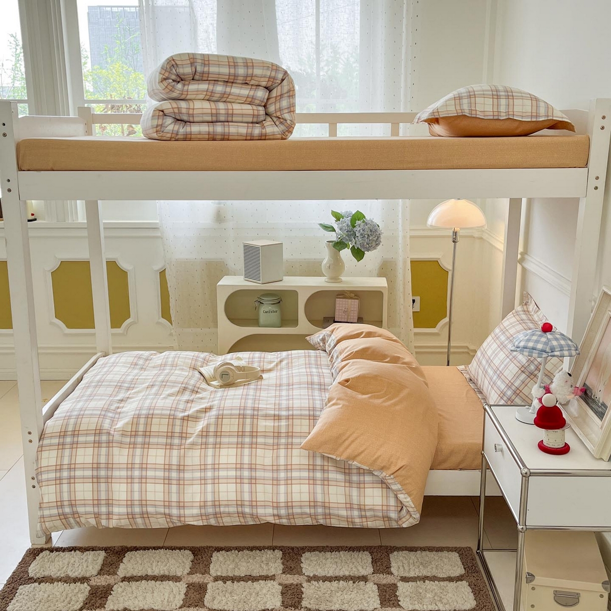 91家纺网 家纺一手货源 找家纺 涵宸家纺 2025新款学生图-全棉印花-甜系三件套四件套 D约里克