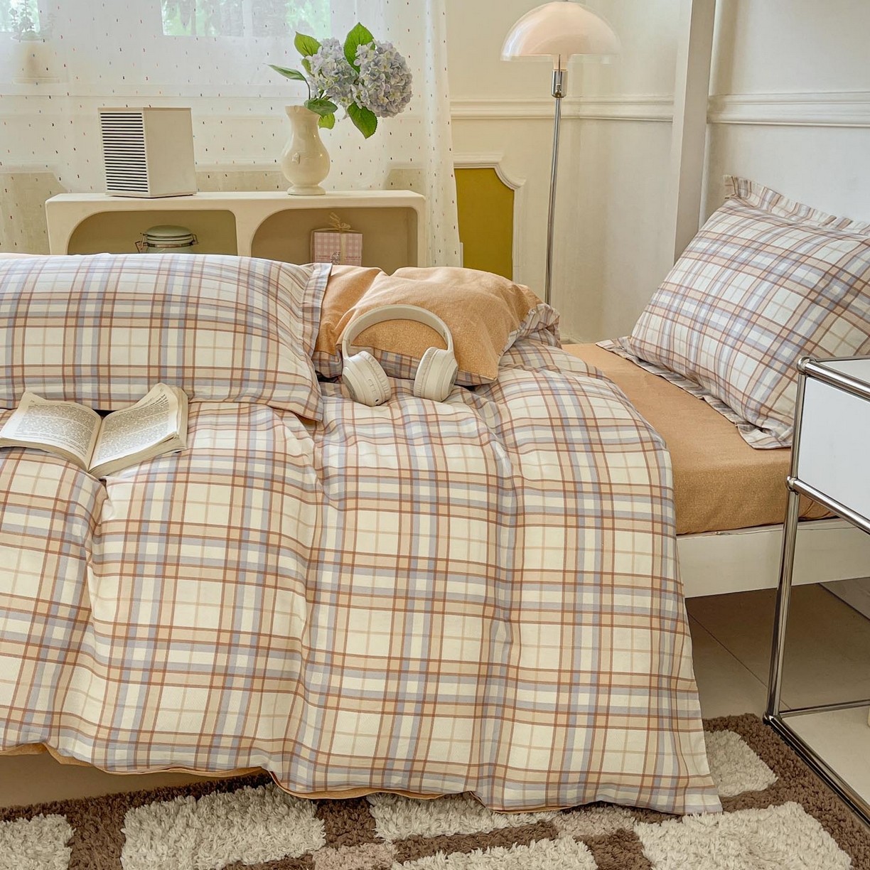 91家纺网 家纺一手货源 找家纺 涵宸家纺 2025新款学生图-全棉印花-甜系三件套四件套 D约里克