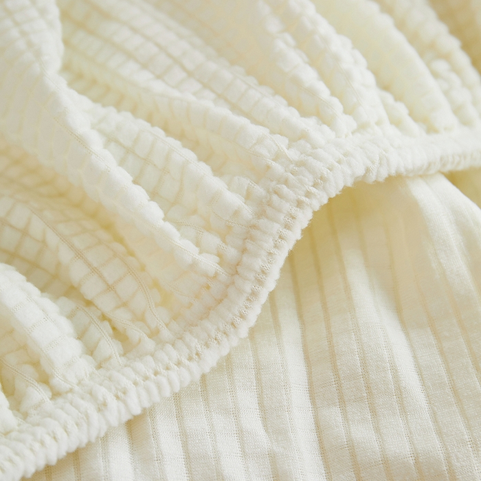 91家纺网 家纺一手货源 找家纺 丝绮鹿  2025新款玉米粒沙发套 奶白