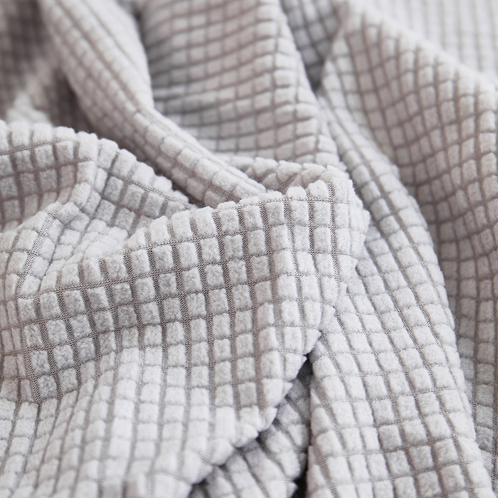 91家纺网 家纺一手货源 找家纺 丝绮鹿  2025新款玉米粒沙发套 浅灰