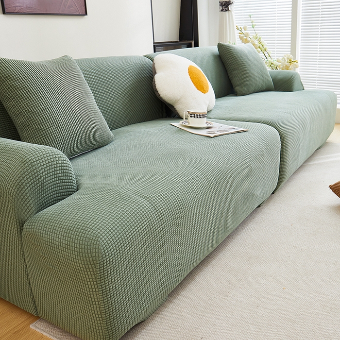丝绮鹿  2025新款玉米粒沙发套 青色