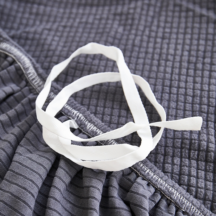 91家纺网 家纺一手货源 找家纺 丝绮鹿  2025新款玉米粒沙发套 深灰