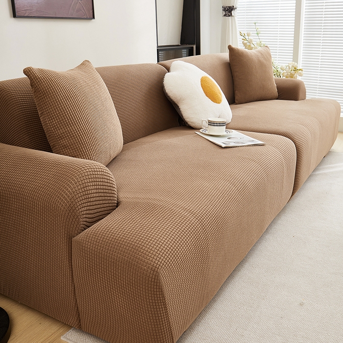 丝绮鹿  2025新款玉米粒沙发套 驼色
