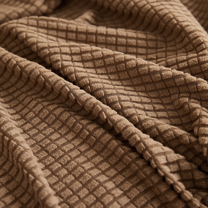 91家纺网 家纺一手货源 找家纺 丝绮鹿  2025新款玉米粒沙发套 驼色