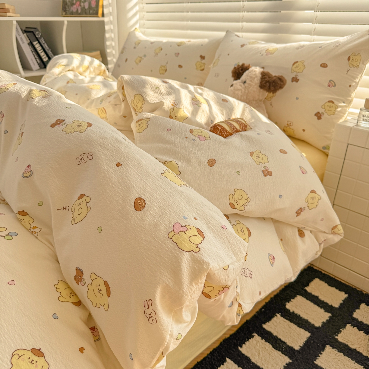 91家纺网 家纺一手货源 找家纺 （总）繁花2025新款学生季第二波木棉水洗棉四件套三件套跑量款