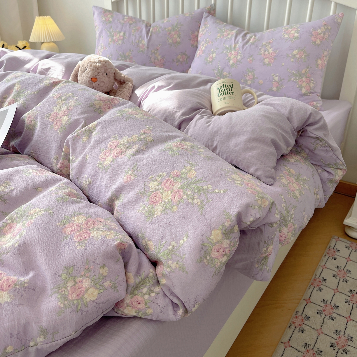 91家纺网 家纺一手货源 找家纺 （总）繁花2025新款学生季第二波木棉水洗棉四件套三件套跑量款