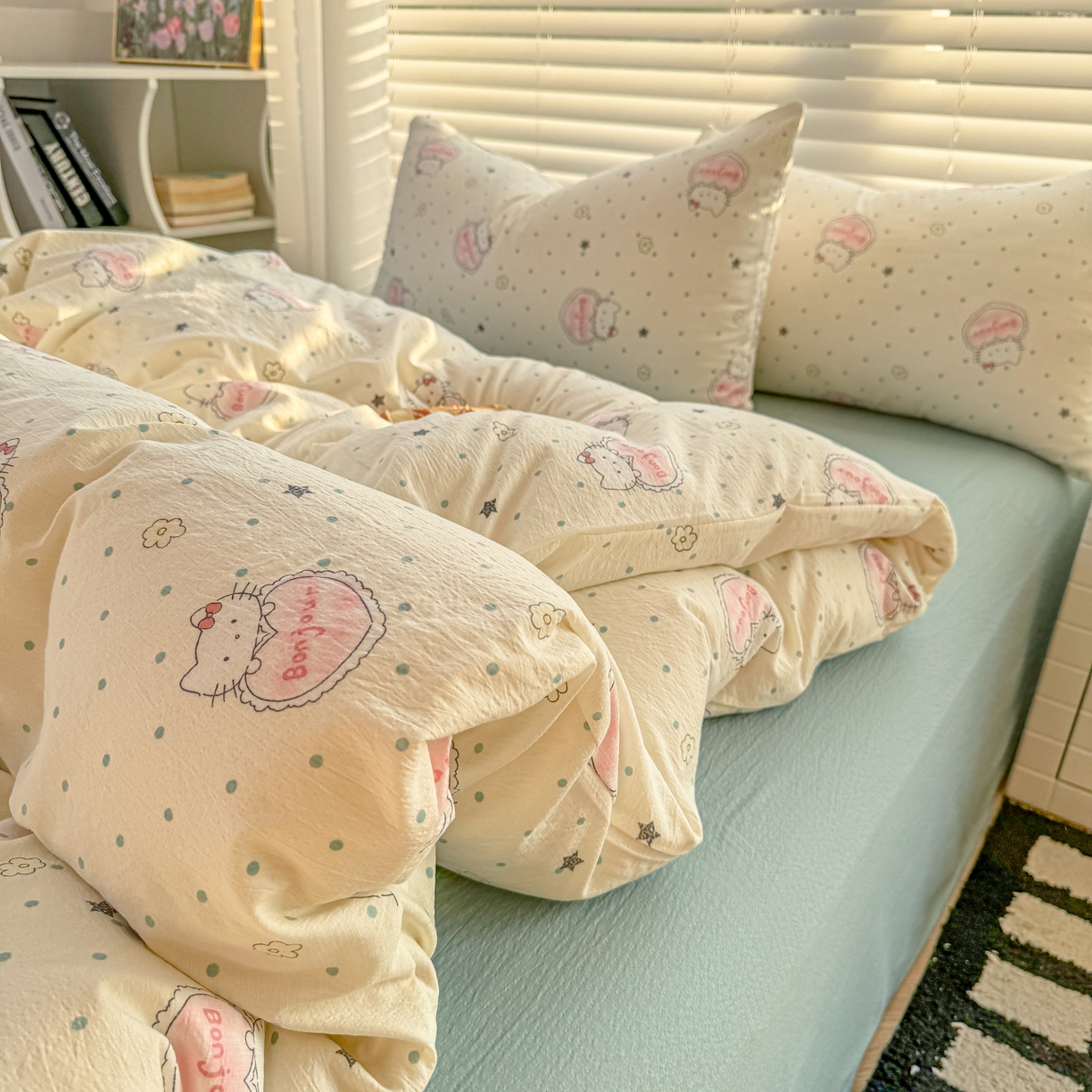 （总）繁花2025新款学生季第二波木棉水洗棉四件套三件套跑量款