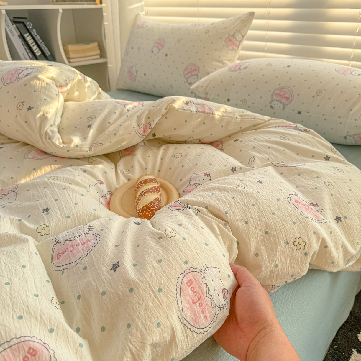 91家纺网 家纺一手货源 找家纺 （总）繁花2025新款学生季第二波木棉水洗棉四件套三件套跑量款