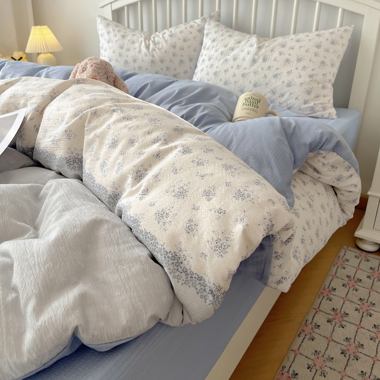 91家纺网 家纺一手货源 找家纺 繁花2025新款学生季第二波木棉水洗棉四件套三件套跑量款 花屿庄园