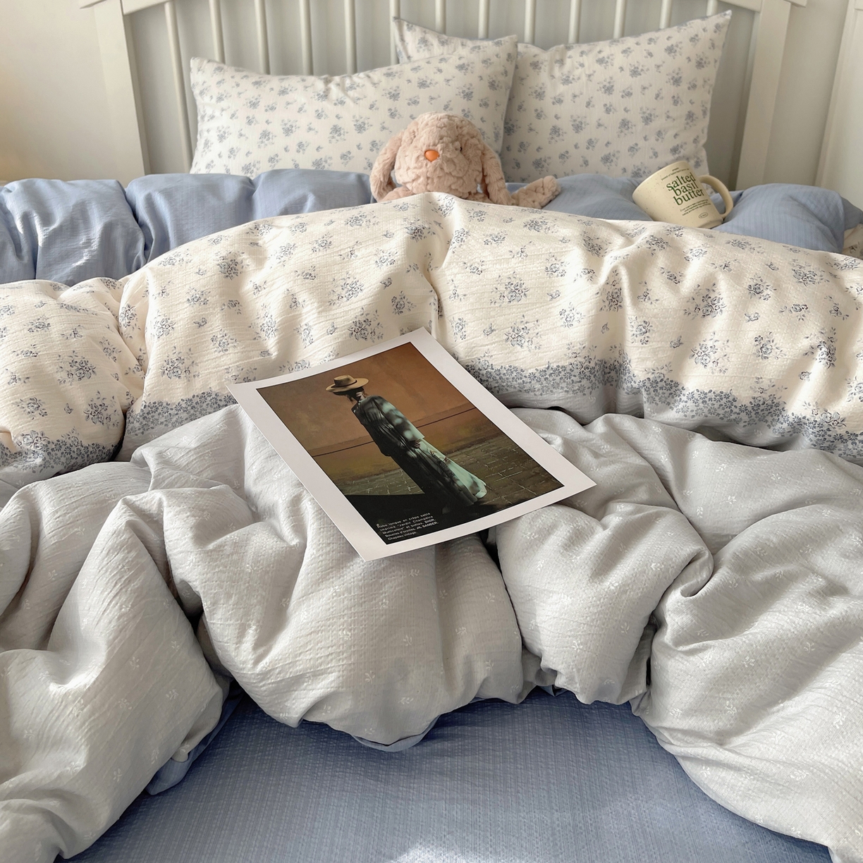 91家纺网 家纺一手货源 找家纺 繁花2025新款学生季第二波木棉水洗棉四件套三件套跑量款 花屿庄园