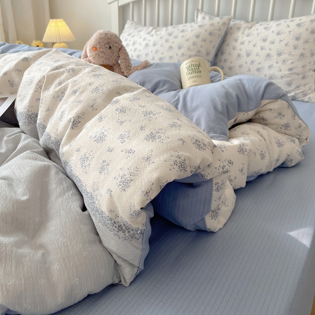 91家纺网 家纺一手货源 找家纺 繁花2025新款学生季第二波木棉水洗棉四件套三件套跑量款 花屿庄园