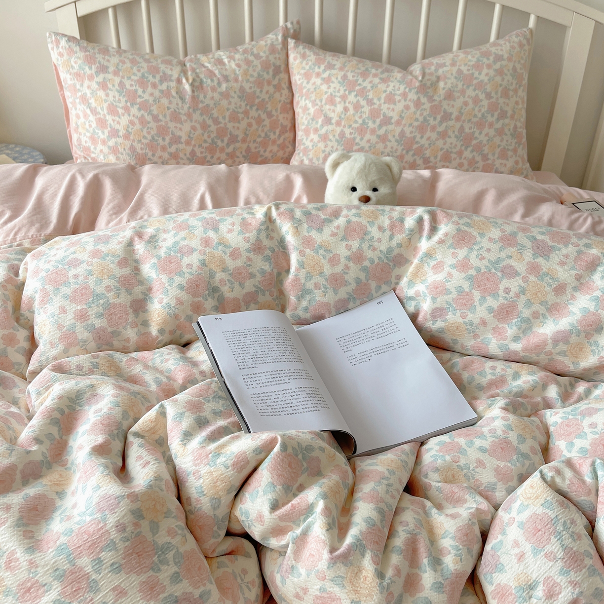 91家纺网 家纺一手货源 找家纺 繁花2025新款学生季第二波木棉水洗棉四件套三件套跑量款 梦里看花