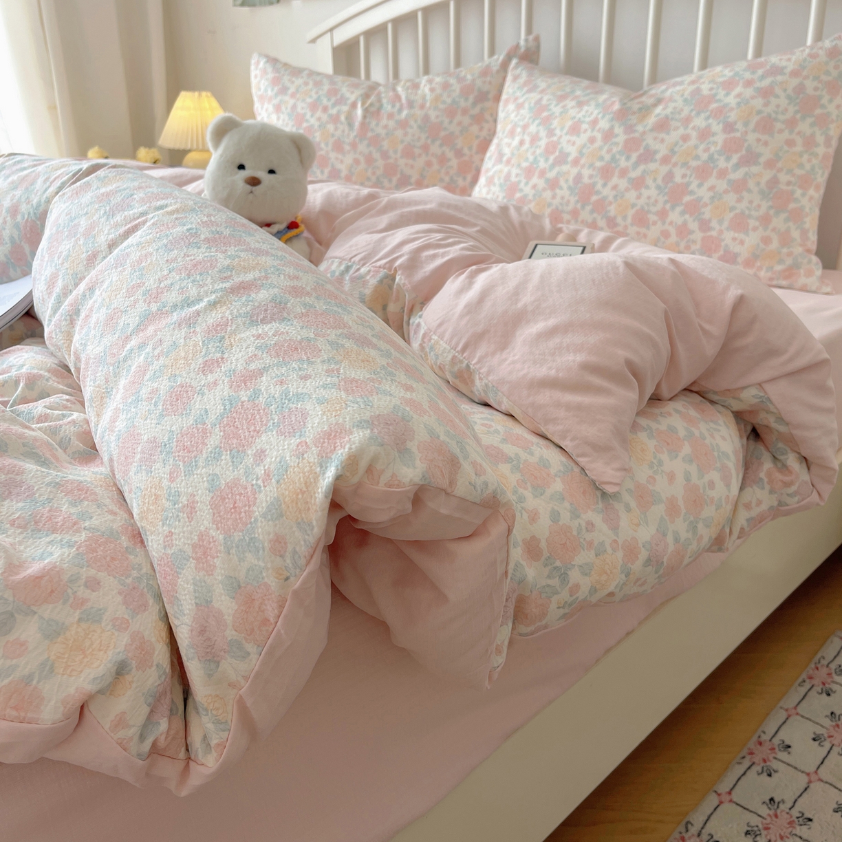 91家纺网 家纺一手货源 找家纺 繁花2025新款学生季第二波木棉水洗棉四件套三件套跑量款 梦里看花