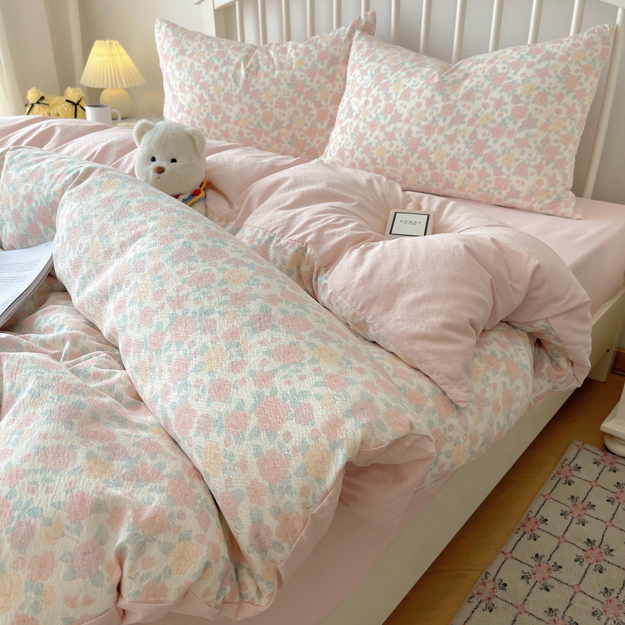 91家纺网 家纺一手货源 找家纺 繁花2025新款学生季第二波木棉水洗棉四件套三件套跑量款 梦里看花