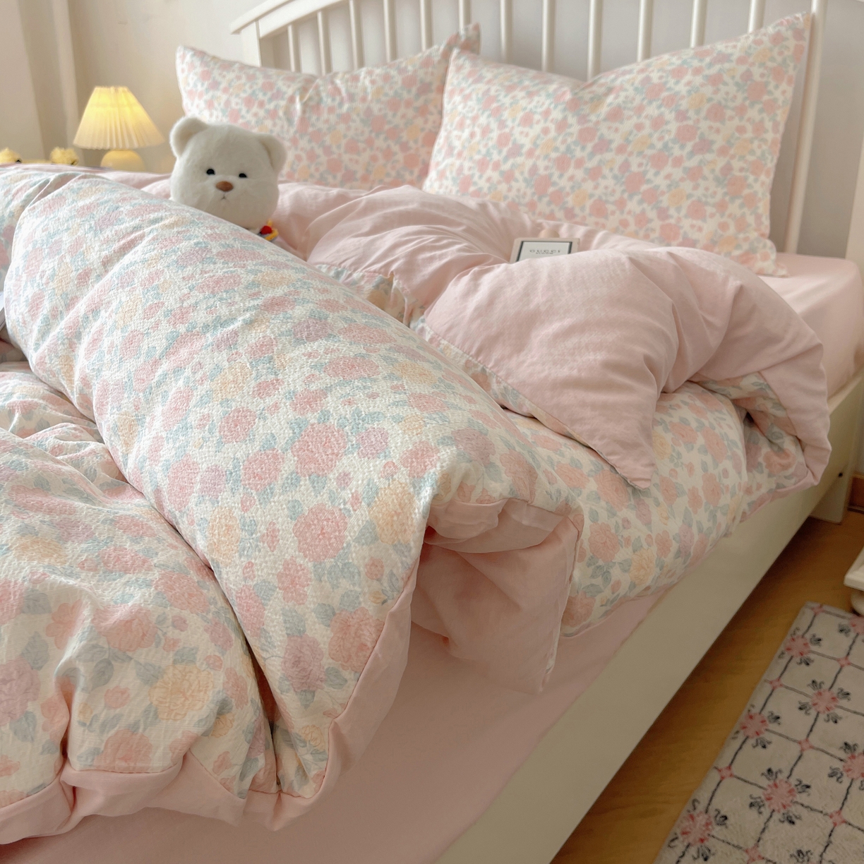 91家纺网 家纺一手货源 找家纺 繁花2025新款学生季第二波木棉水洗棉四件套三件套跑量款 梦里看花