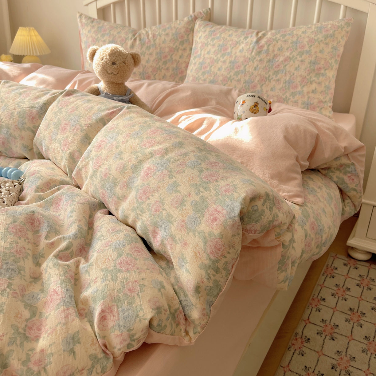 繁花2025新款学生季第二波木棉水洗棉四件套三件套跑量款 陌生花开