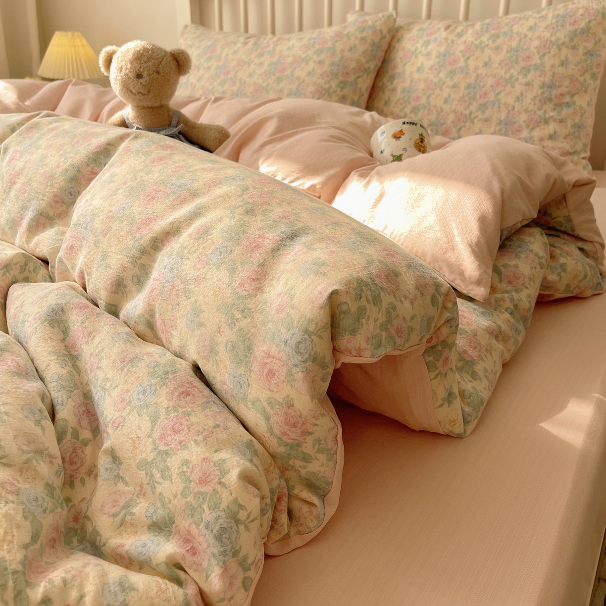 91家纺网 家纺一手货源 找家纺 繁花2025新款学生季第二波木棉水洗棉四件套三件套跑量款 陌生花开