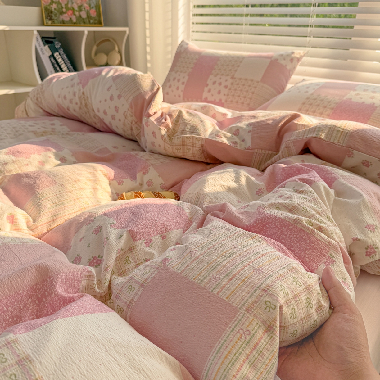 91家纺网 家纺一手货源 找家纺 繁花2025新款学生季第二波木棉水洗棉四件套三件套跑量款 怦然心动