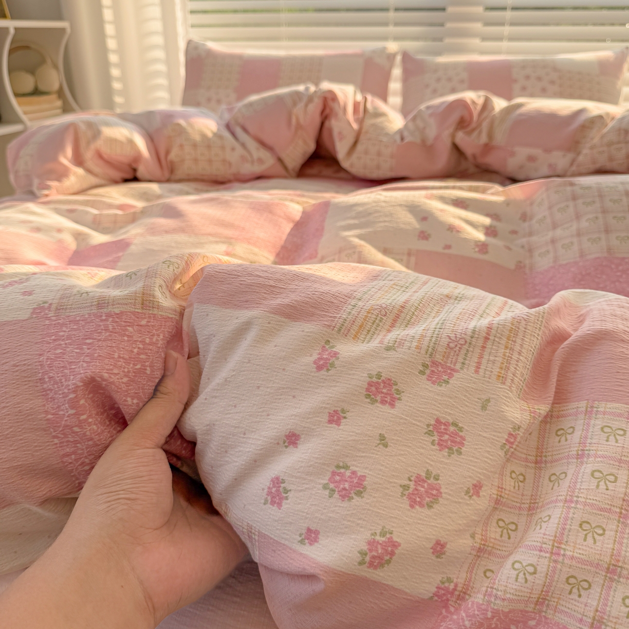 91家纺网 家纺一手货源 找家纺 繁花2025新款学生季第二波木棉水洗棉四件套三件套跑量款 怦然心动