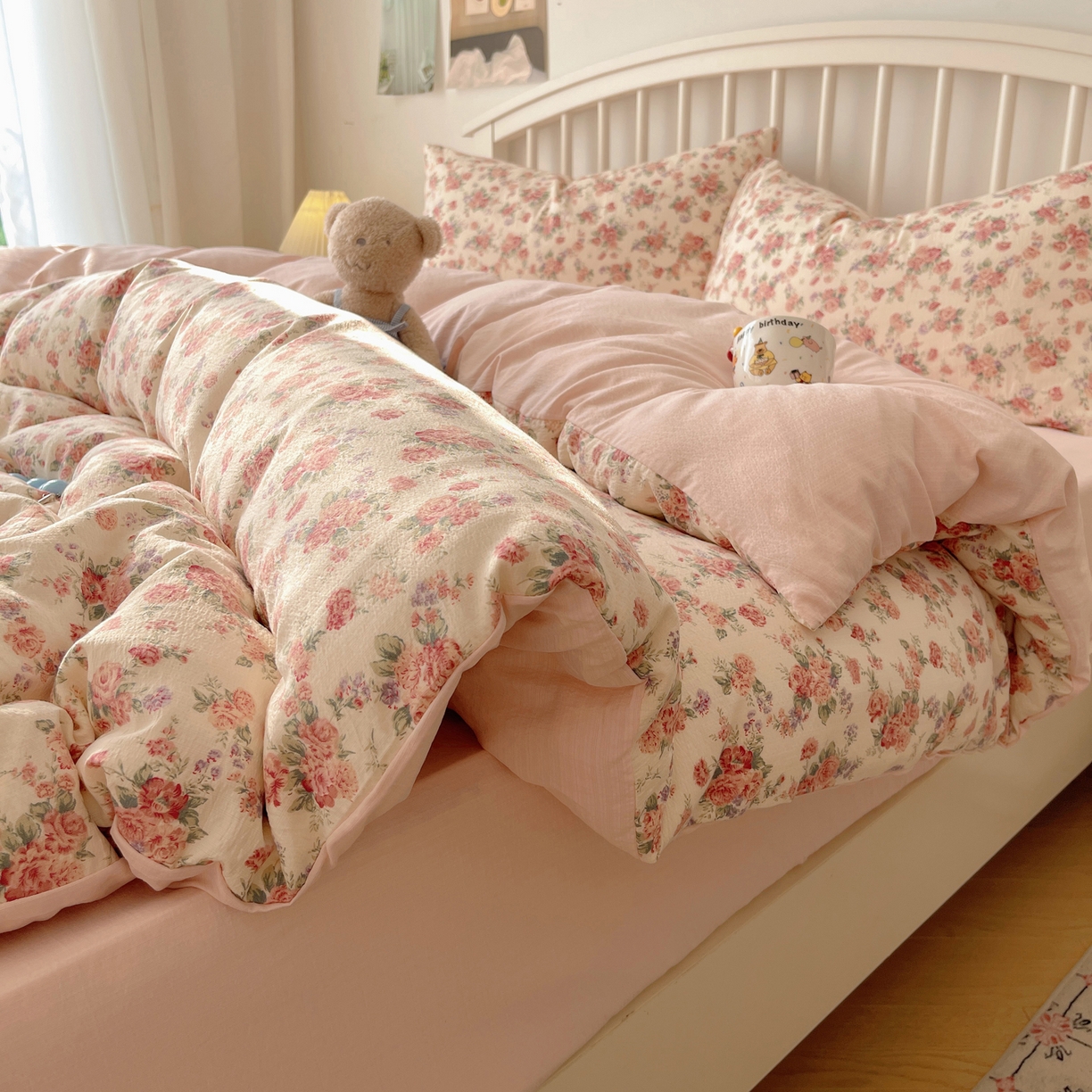 繁花2025新款学生季第二波木棉水洗棉四件套三件套跑量款 蔷薇岛屿