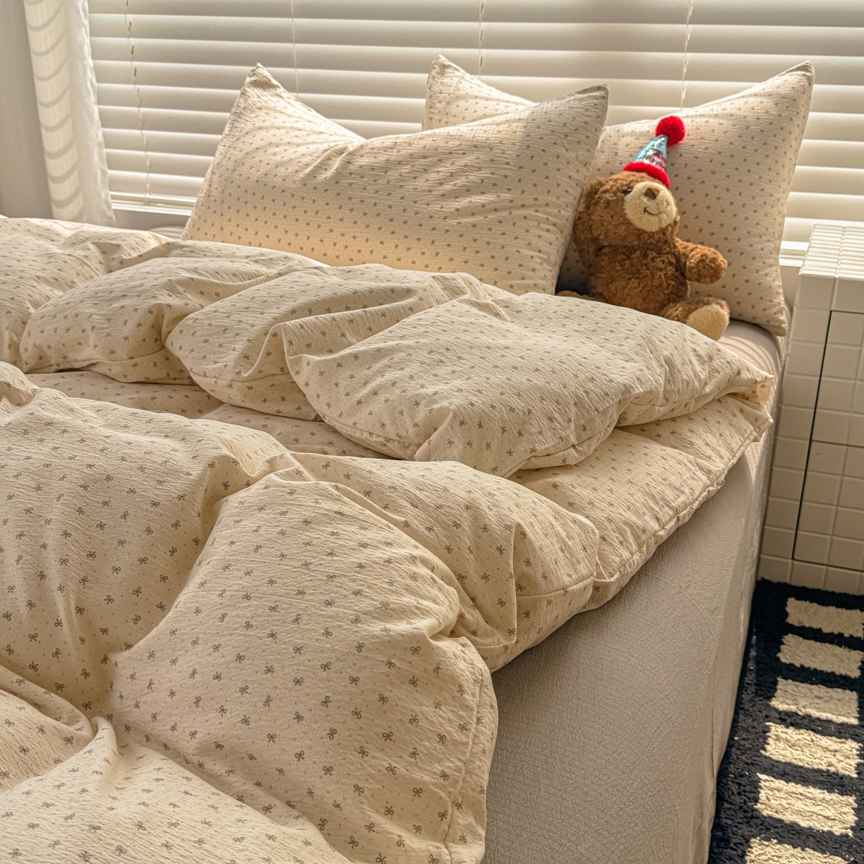 91家纺网 家纺一手货源 找家纺 繁花2025新款学生季第二波木棉水洗棉四件套三件套跑量款 情  书