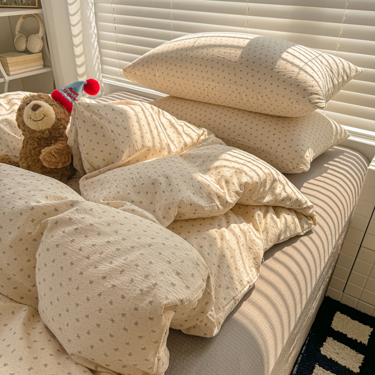 91家纺网 家纺一手货源 找家纺 繁花2025新款学生季第二波木棉水洗棉四件套三件套跑量款 情  书