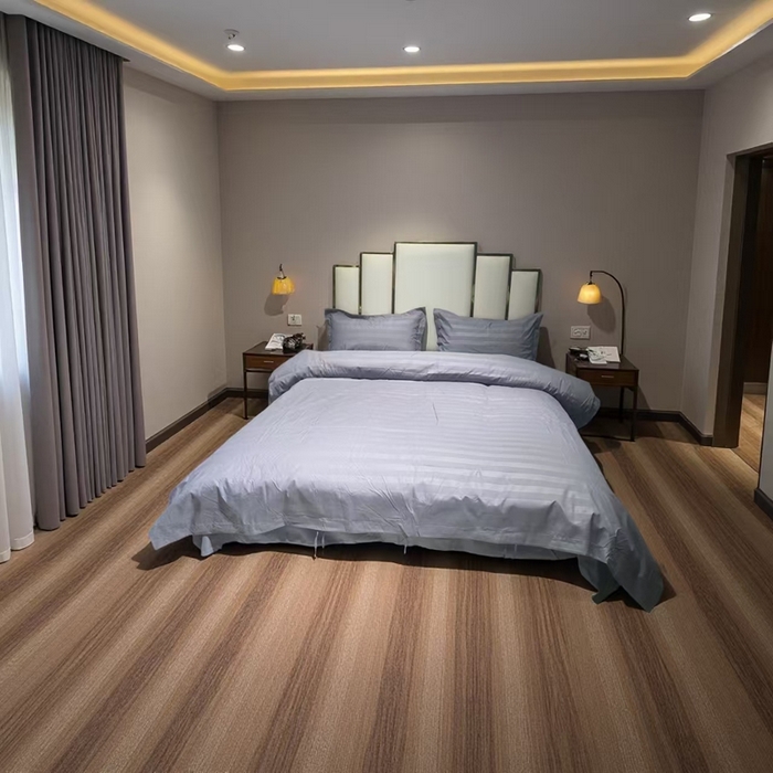 91家纺网 家纺一手货源 找家纺 （总）安力森/诚臻酒店用品2025新款星级酒店纯色四件套高仿棉灰色系带款宾馆四件套