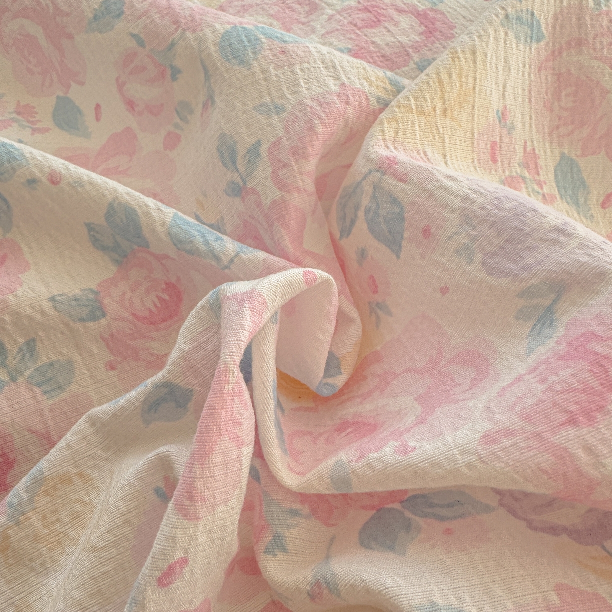 91家纺网 家纺一手货源 找家纺 繁花2025新款学生季第二波木棉水洗棉四件套三件套跑量款 午后花园