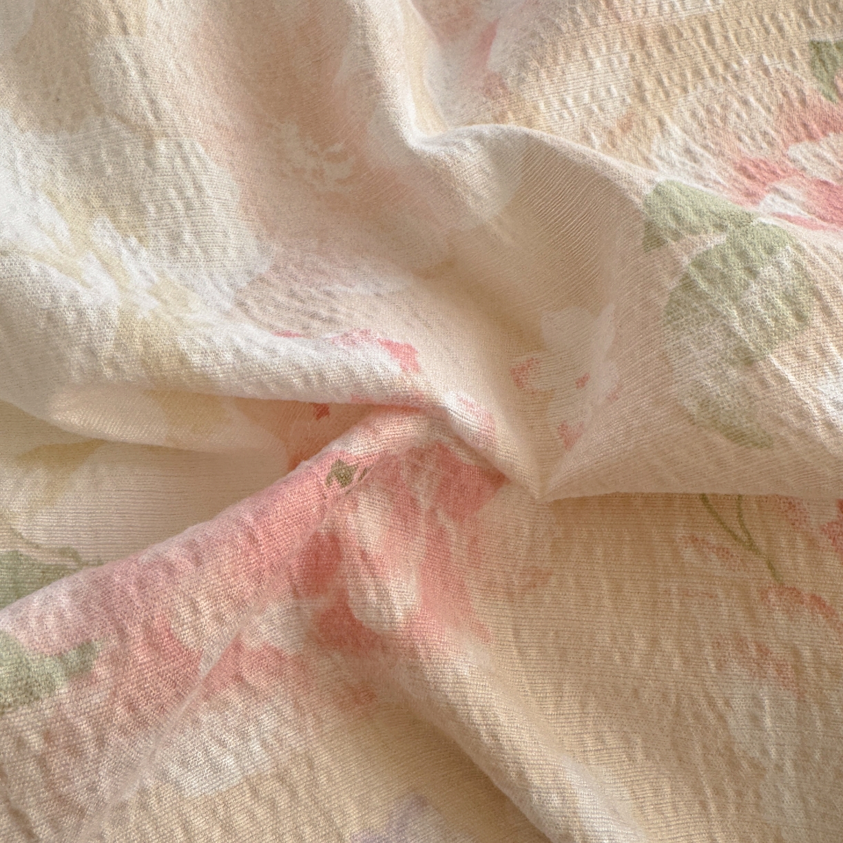 91家纺网 家纺一手货源 找家纺 繁花2025新款学生季第二波木棉水洗棉四件套三件套跑量款 一速白茶