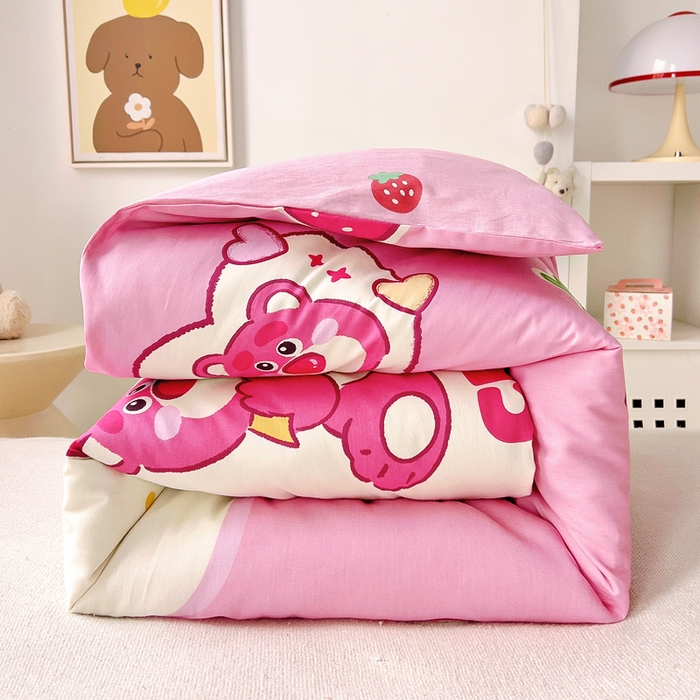 91家纺网 家纺一手货源 找家纺 鱼宝2026新款全棉幼儿园套件--萌趣系列 布袋熊