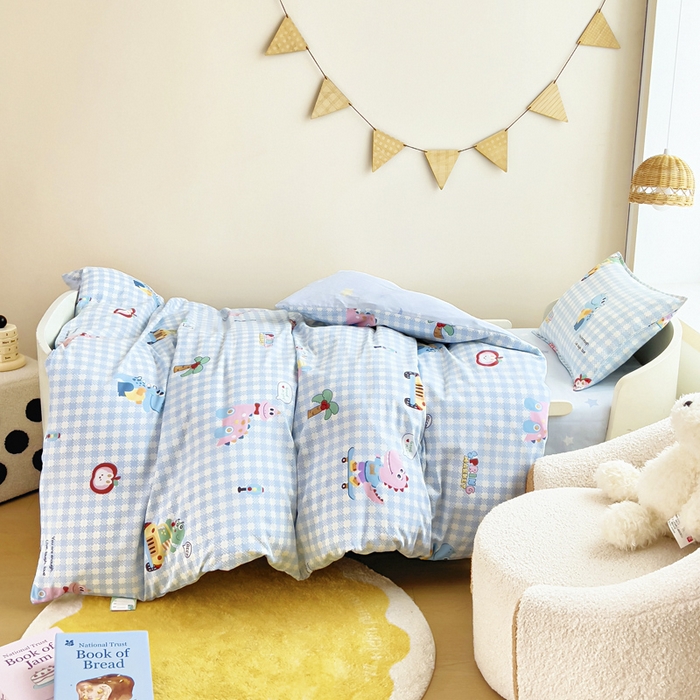 91家纺网 家纺一手货源 找家纺 鱼宝2026新款全棉幼儿园套件--萌趣系列 恐龙家族