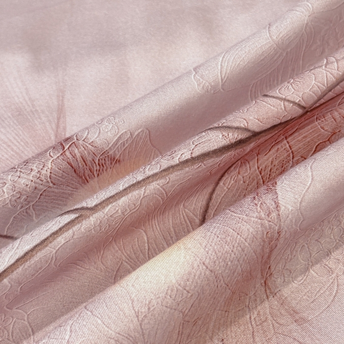 91家纺网 家纺一手货源 找家纺 喜四方 2025新款加厚天丝棉磨毛数码印花四件套 绒绒花语-粉