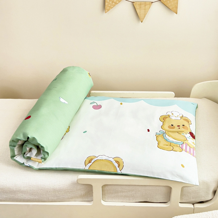 91家纺网 家纺一手货源 找家纺 鱼宝2026新款全棉幼儿园套件--萌趣系列 雪芙奶糕