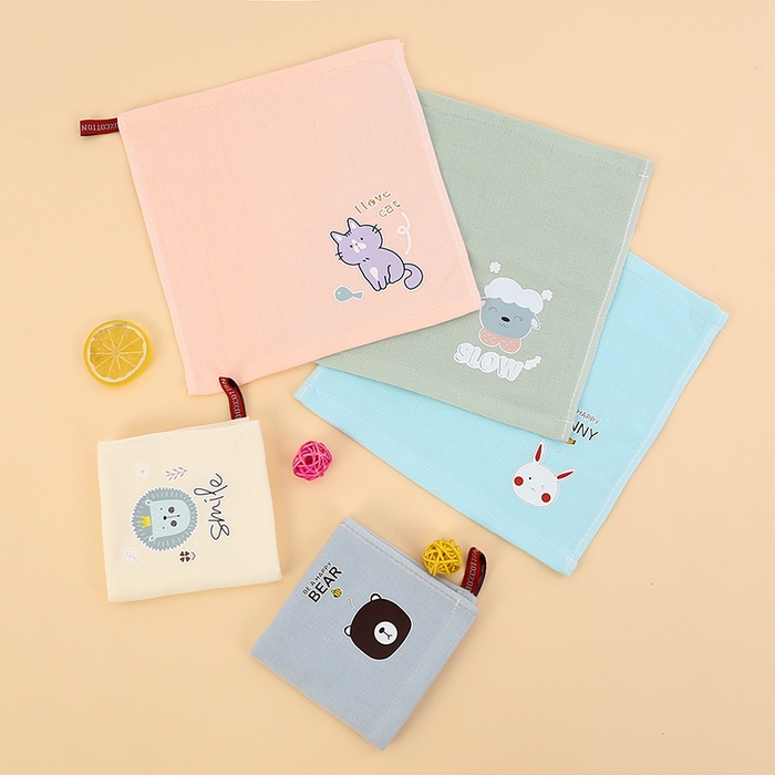 91家纺网 家纺一手货源 找家纺 娇兰毛巾 2025新款7A抗菌童趣方巾童巾 浅绿-方巾 25*25cm/条