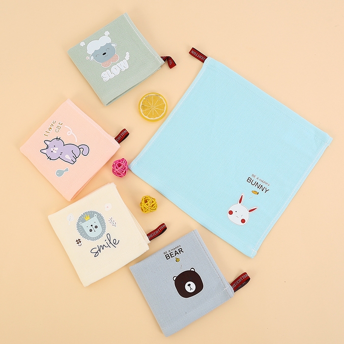 91家纺网 家纺一手货源 找家纺 娇兰毛巾 2025新款7A抗菌童趣方巾童巾 浅灰-方巾 25*25cm/条