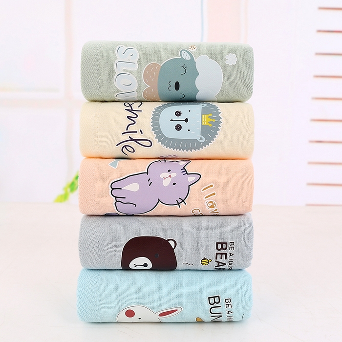 91家纺网 家纺一手货源 找家纺 娇兰毛巾 2025新款7A抗菌童趣方巾童巾 浅蓝-方巾 25*25cm/条