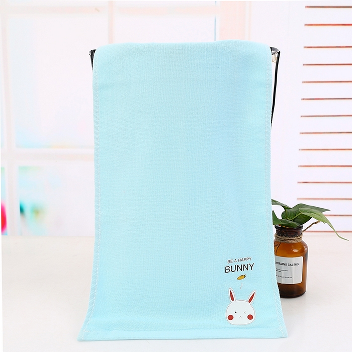 91家纺网 家纺一手货源 找家纺 娇兰毛巾 2025新款7A抗菌童趣方巾童巾 浅蓝-方巾 25*25cm/条