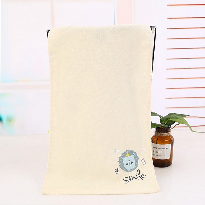 嬌蘭毛巾 2025新款7A抗菌童趣方巾童巾 乳白-童巾 50*25cm/條