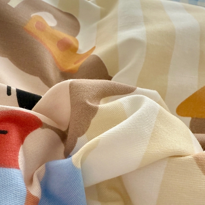 91家纺网 家纺一手货源 找家纺 于果 2024新款全棉13370四件套（9） 潮流玩伴