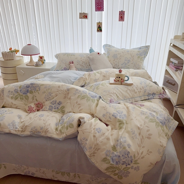 91家纺网 家纺一手货源 找家纺 于果 2024新款全棉13370四件套（9）花漾