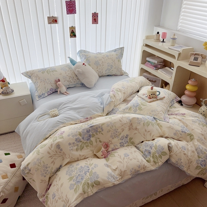 91家纺网 家纺一手货源 找家纺 于果 2024新款全棉13370四件套（9）花漾